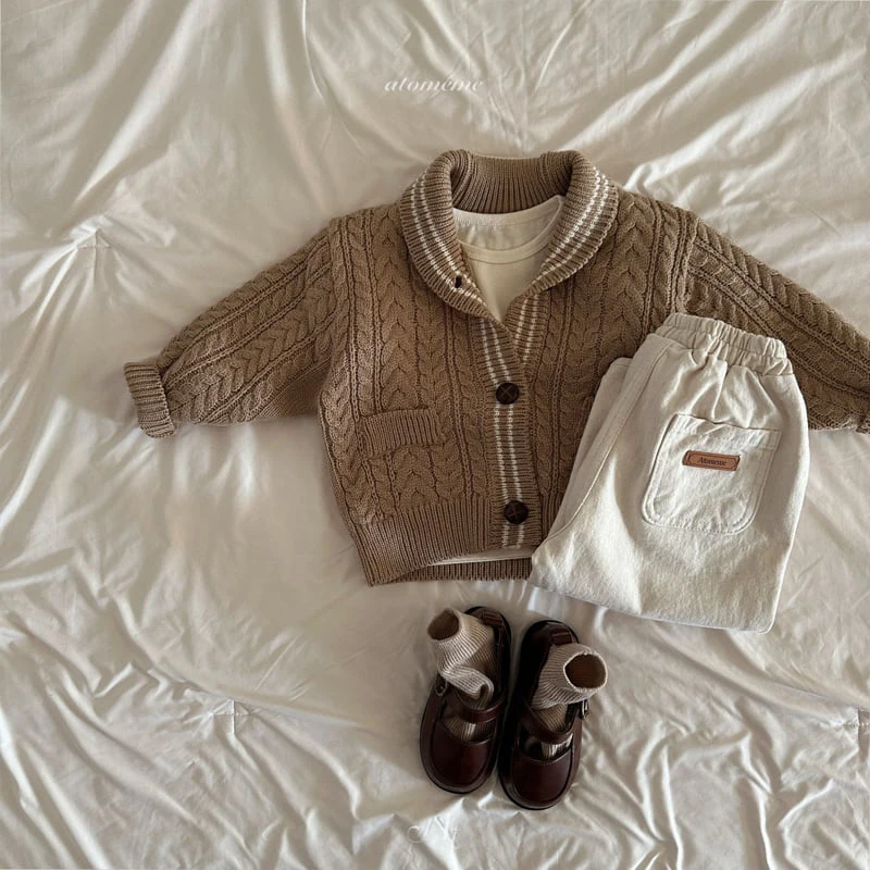 Atomeme - Korean Baby Fashion - #babyoninstagram - Cable Knit Cardigan - 11