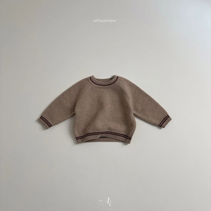 Atomeme - Korean Baby Fashion - #babyootd - Oatmeal Knit - 5