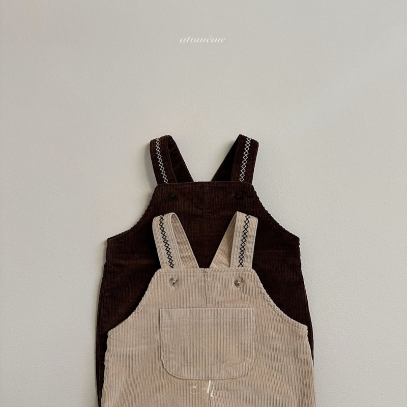 Atomeme - Korean Baby Fashion - #babyoutfit - Point Corduroy Overall - 3