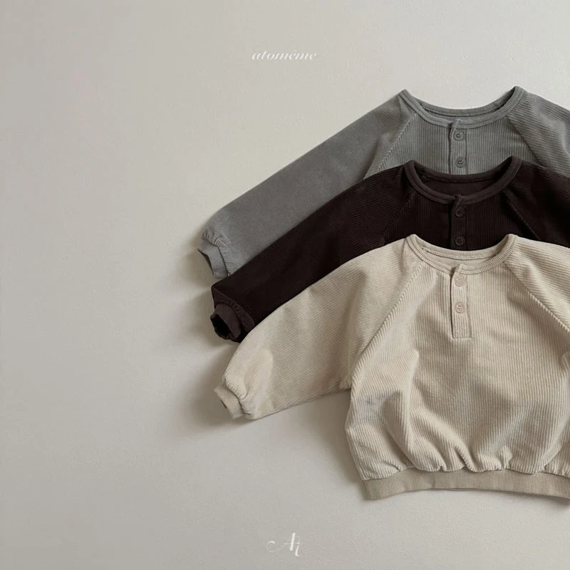 Atomeme - Korean Baby Fashion - #babyoutfit - Bello Button Sweatshirt