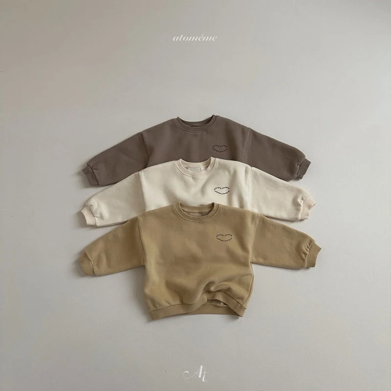 Atomeme - Korean Baby Fashion - #babyoutfit - Opening Brushed Sweatshirt - 8