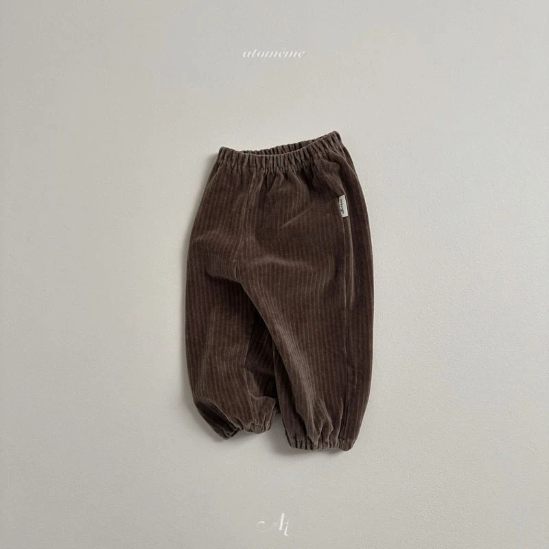 Atomeme - Korean Baby Fashion - #smilingbaby - Cocoa Ribbed Jogger Pants - 6