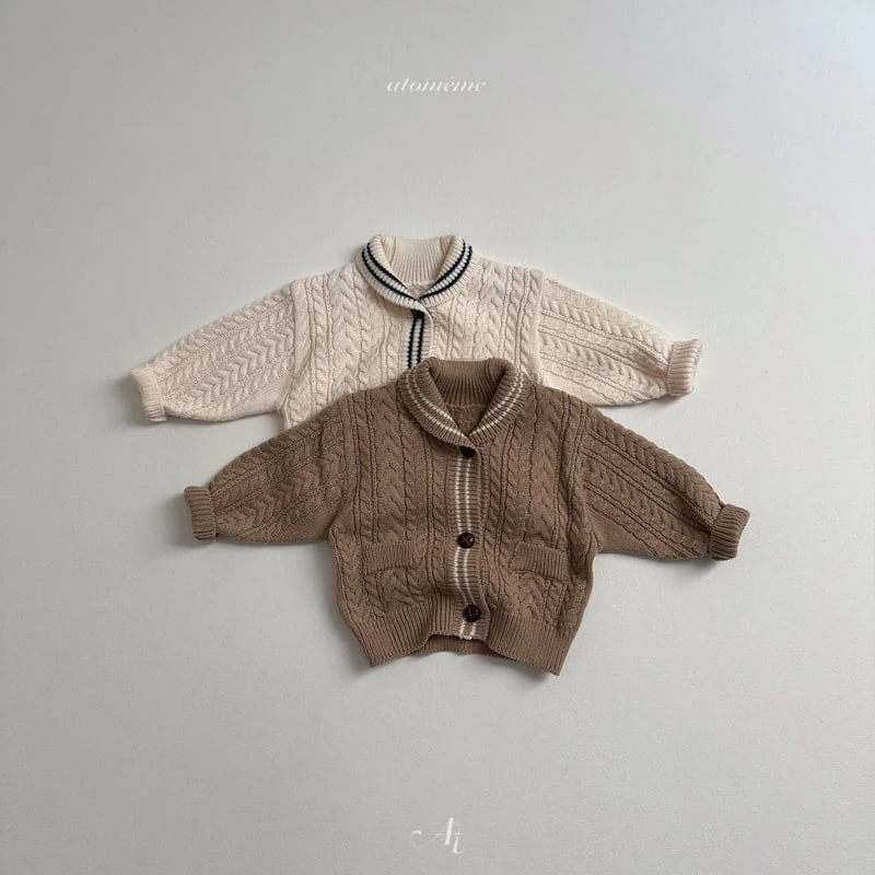 Atomeme - Korean Baby Fashion - #smilingbaby - Cable Knit Cardigan - 3