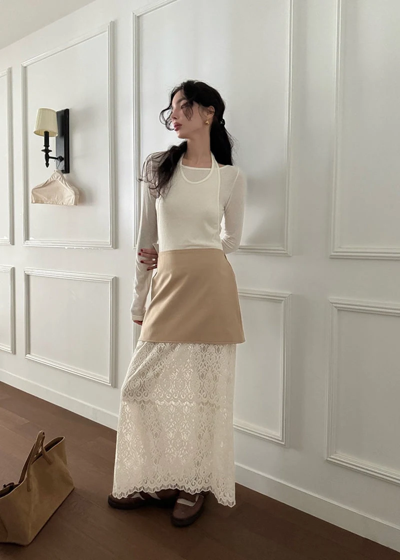 Auver_Fit - Korean Women Fashion - #momslook - Velvet Layered Skirt