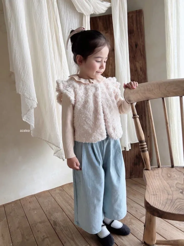 Azalea - Korean Children Fashion - #childrensboutique - Tencel Corduroy Wide Pants - 3