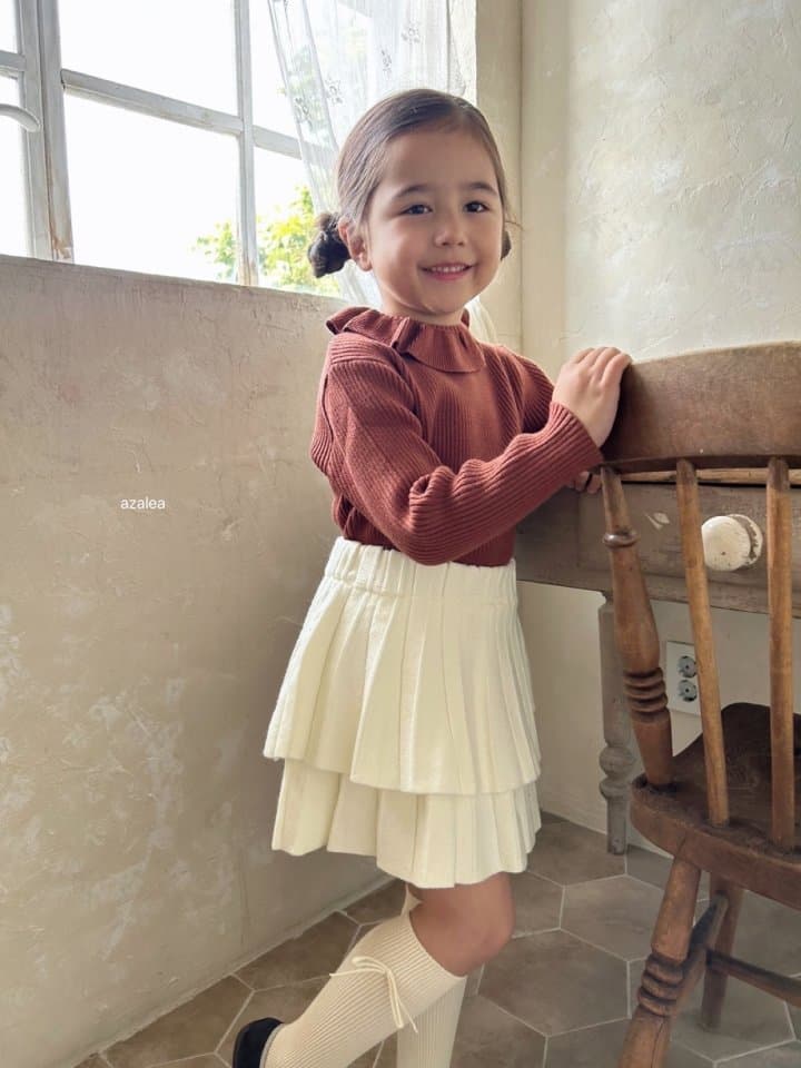 Azalea - Korean Children Fashion - #childrensboutique - Knit Cancan Skirt