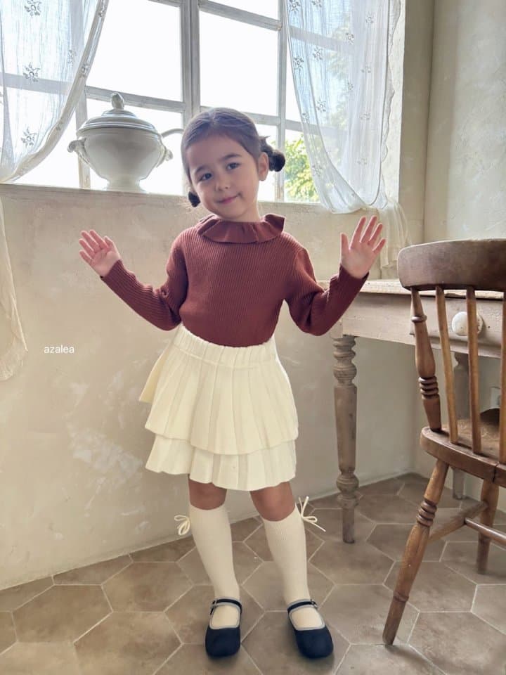 Azalea - Korean Children Fashion - #designkidswear - Knit Cancan Skirt - 2