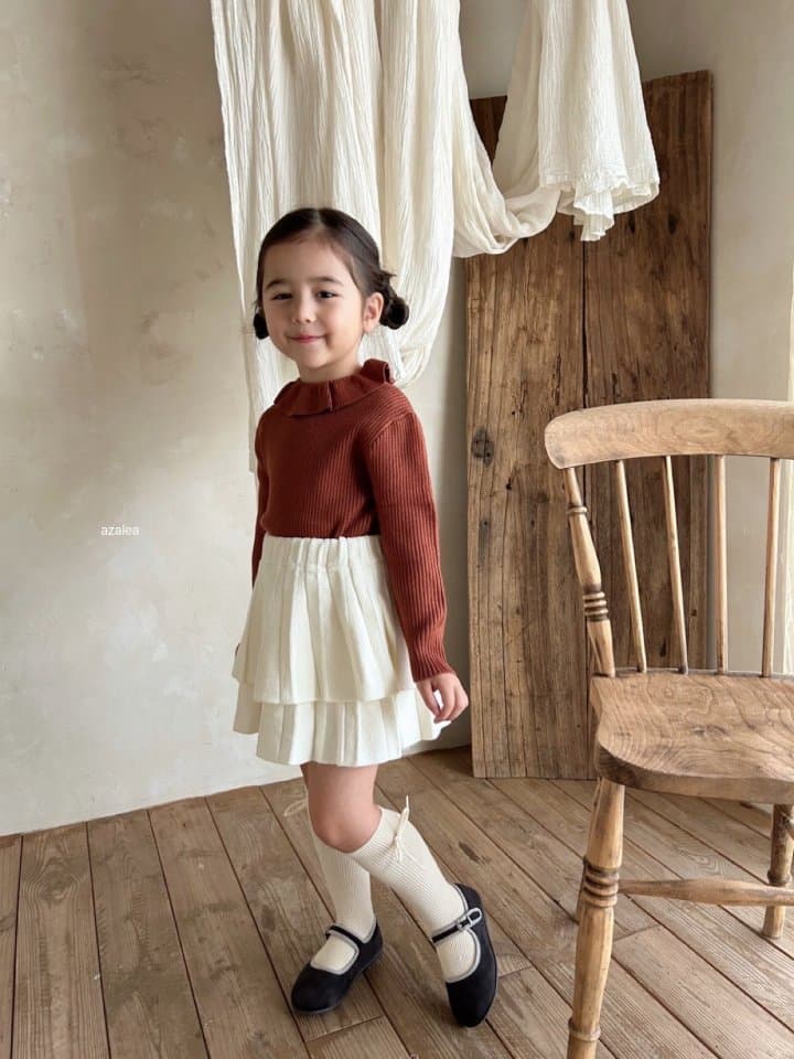 Azalea - Korean Children Fashion - #discoveringself - Knit Cancan Skirt - 4