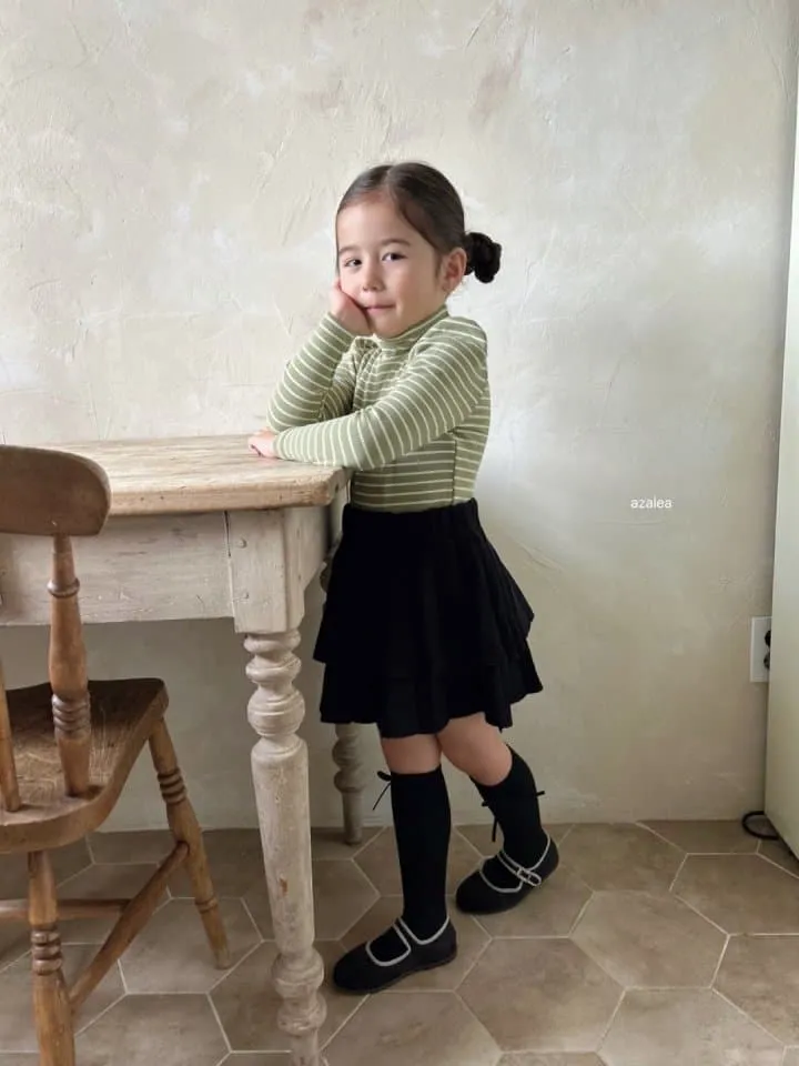 Azalea - Korean Children Fashion - #kidsshorts - Soft Stripe Tee - 4