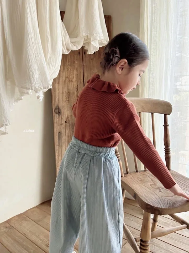 Azalea - Korean Children Fashion - #littlefashionista - Tencel Corduroy Wide Pants - 11