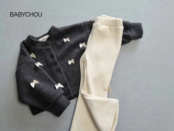 Babychou - Korean Children Fashion - #childofig - Mink Ribbon Bootcut Pants - 3