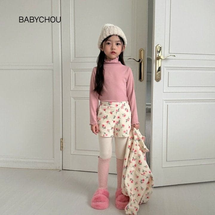 Babychou - Korean Children Fashion - #prettylittlegirls - Vanilla Turtleneck Tee - 4