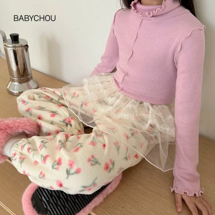 Babychou - Korean Children Fashion - #kidsshorts - Kelly Turtleneck Tee - 12