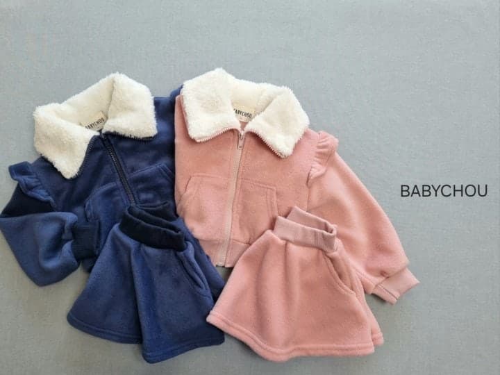 Babychou - Korean Children Fashion - #littlefashionista - Lulu Zip-Up Set