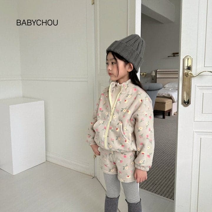 Babychou - Korean Children Fashion - #minifashionista - Flower Fleece Short Pants - 11