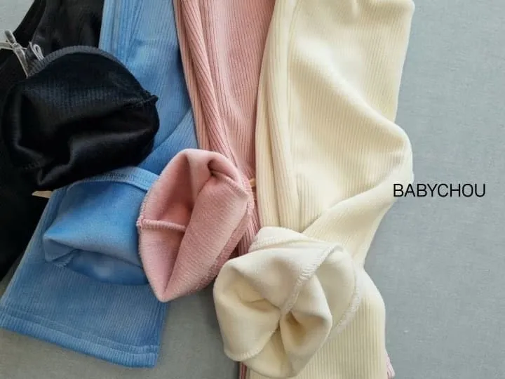 Babychou - Korean Children Fashion - #stylishchildhood - Mink Ribbon Bootcut Pants - 2