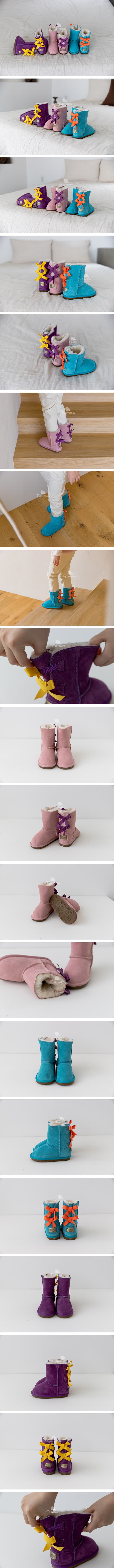 Babyzzam - Korean Baby Fashion - #babyclothing - Two Ribbon Boots