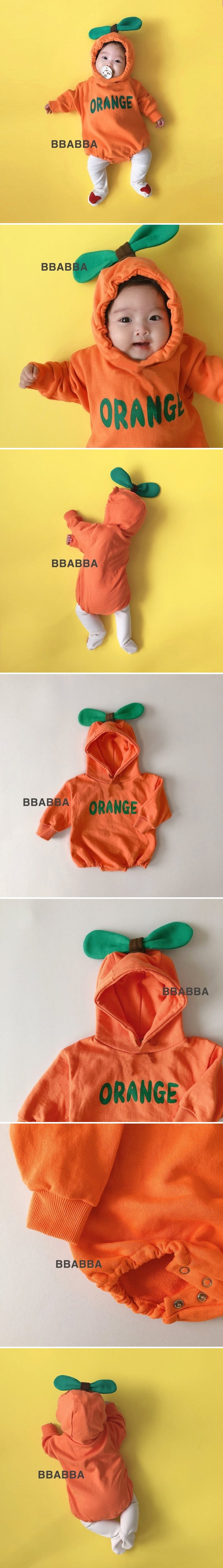 Bbabba - Korean Baby Fashion - #babyclothing - Orange Bodysuit