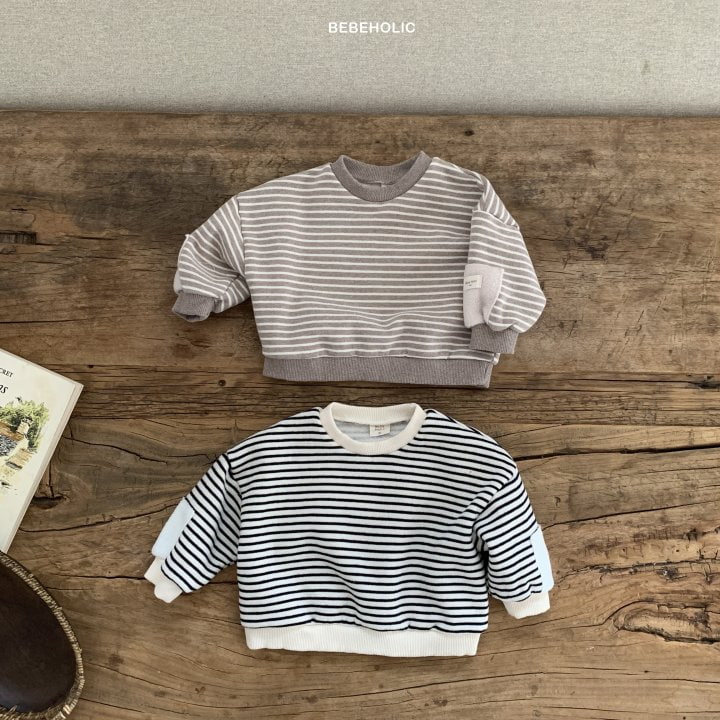 Bebe Holic - Korean Baby Fashion - #babyboutique - Stripe Sweatshirts - 7