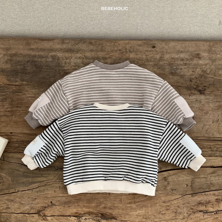 Bebe Holic - Korean Baby Fashion - #babyboutiqueclothing - Stripe Sweatshirts - 8