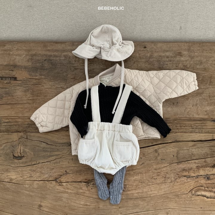 Bebe Holic - Korean Baby Fashion - #babyboutiqueclothing - Corduroy Suspender Bloomer - 2