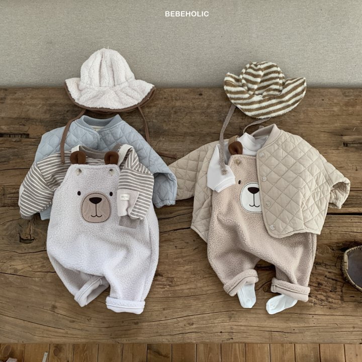 Bebe Holic - Korean Baby Fashion - #babyfashion - Bear Suspender Bodysuit