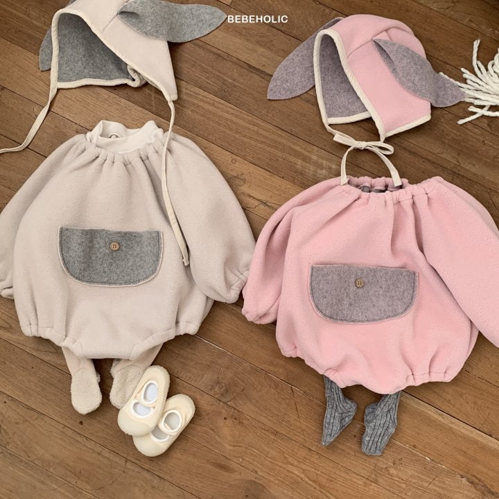 Bebe Holic - Korean Baby Fashion - #babyfever - Rabbit Bodysuit with Bonnet