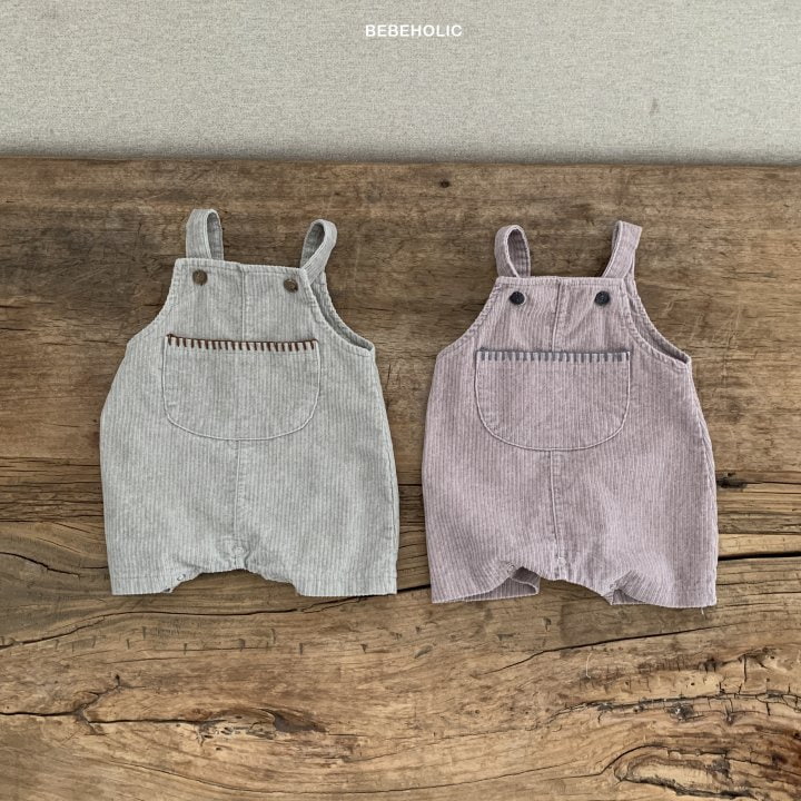 Bebe Holic - Korean Baby Fashion - #babyfever - Pincoat Pocket Suspender Bodysuit - 7