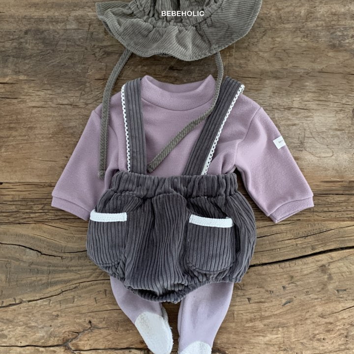 Bebe Holic - Korean Baby Fashion - #babyfever - Corduroy Suspender Bloomer - 5