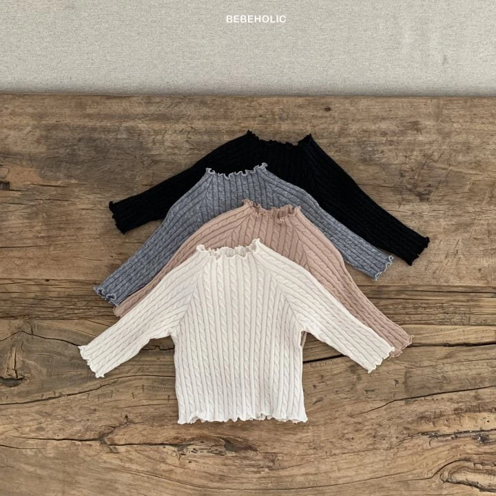 Bebe Holic - Korean Baby Fashion - #babylifestyle - Twist Knit Tee - 11