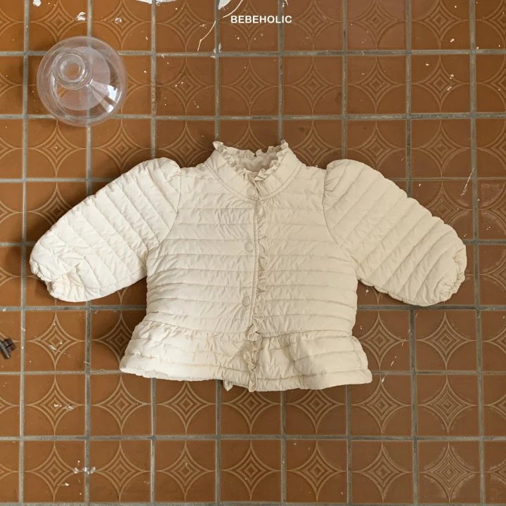 Bebe Holic - Korean Baby Fashion - #babyoninstagram - Frill Stripe Quilting Padding Jumper - 10