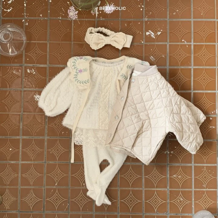 Bebe Holic - Korean Baby Fashion - #babyootd - Lace Raglan Blouse - 3