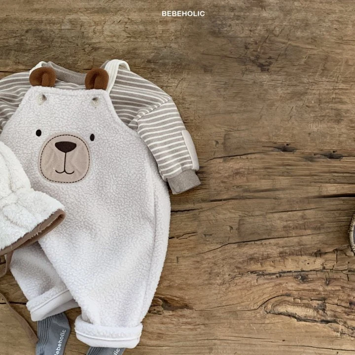 Bebe Holic - Korean Baby Fashion - #babyootd - Bear Suspender Bodysuit - 6