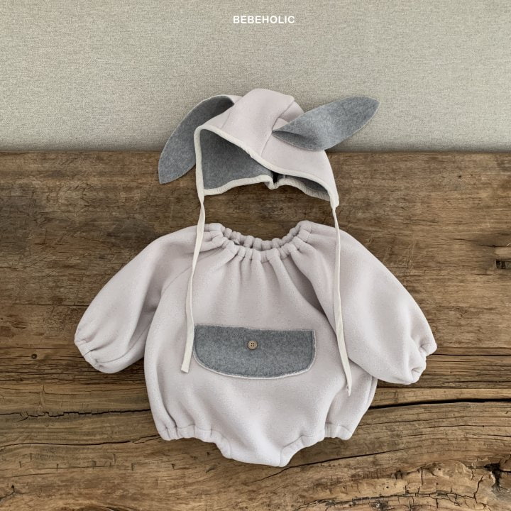 Bebe Holic - Korean Baby Fashion - #babyootd - Rabbit Bodysuit with Bonnet - 5