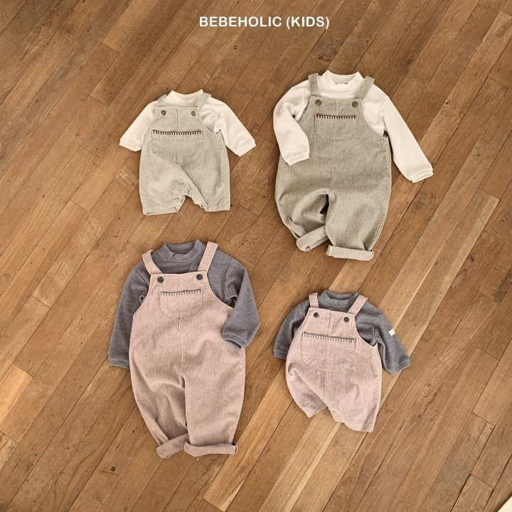 Bebe Holic - Korean Baby Fashion - #babyootd - Pincoat Pocket Suspender Bodysuit - 11