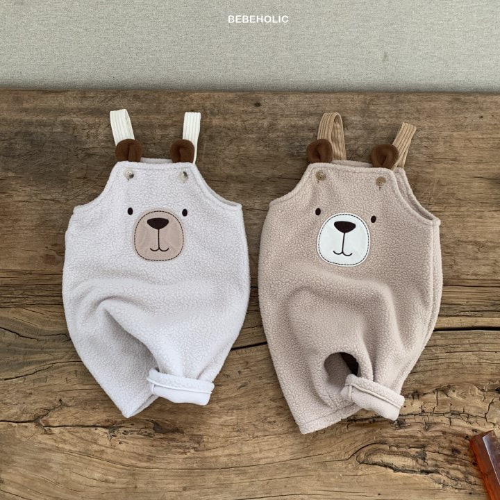 Bebe Holic - Korean Baby Fashion - #babyoutfit - Bear Suspender Bodysuit - 8