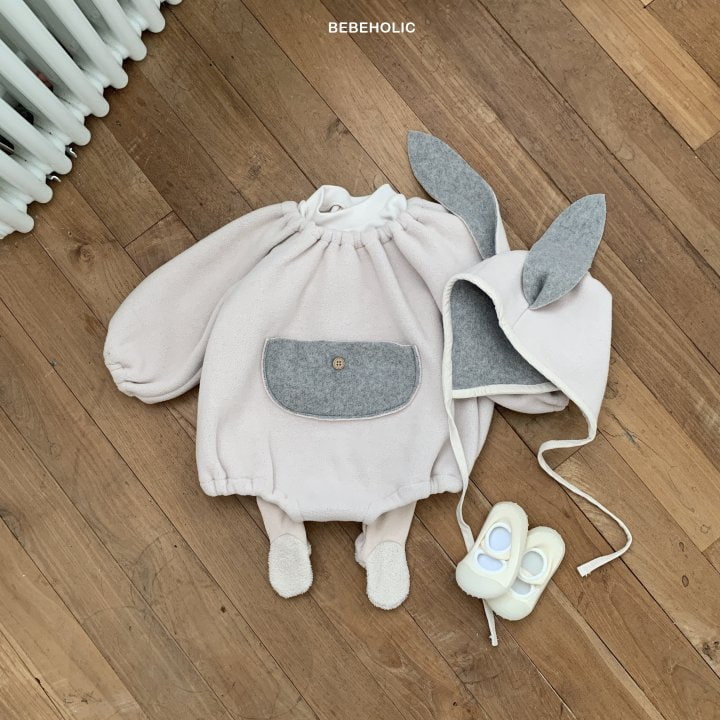 Bebe Holic - Korean Baby Fashion - #babyoutfit - Rabbit Bodysuit with Bonnet - 6