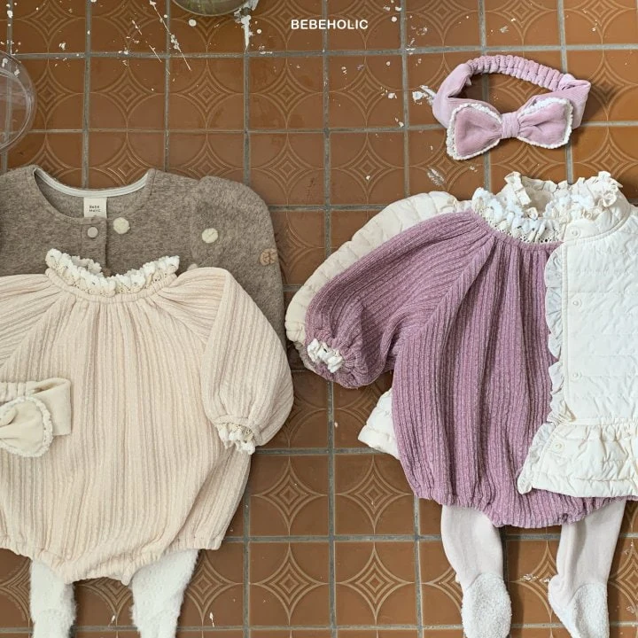 Bebe Holic - Korean Baby Fashion - #babywear - Soft Fleeced Lace Bodysuit