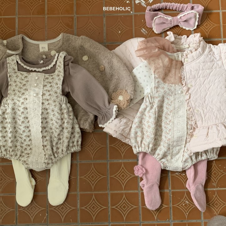 Bebe Holic - Korean Baby Fashion - #onlinebabyshop - Flour Lace Bodysuit