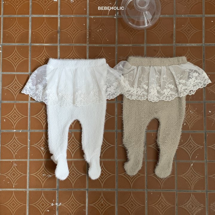 Bebe Holic - Korean Baby Fashion - #onlinebabyshop - Lace Foot Leggings - 8