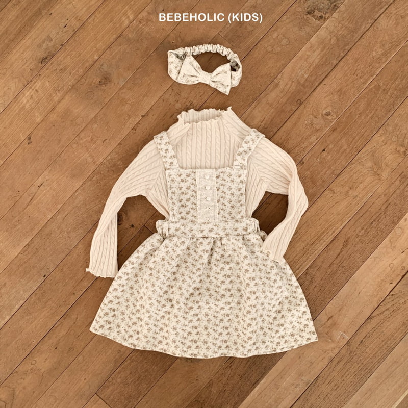 Bebe Holic - Korean Children Fashion - #kidsshorts - Cosmo Lace Suspener Skirt - 4