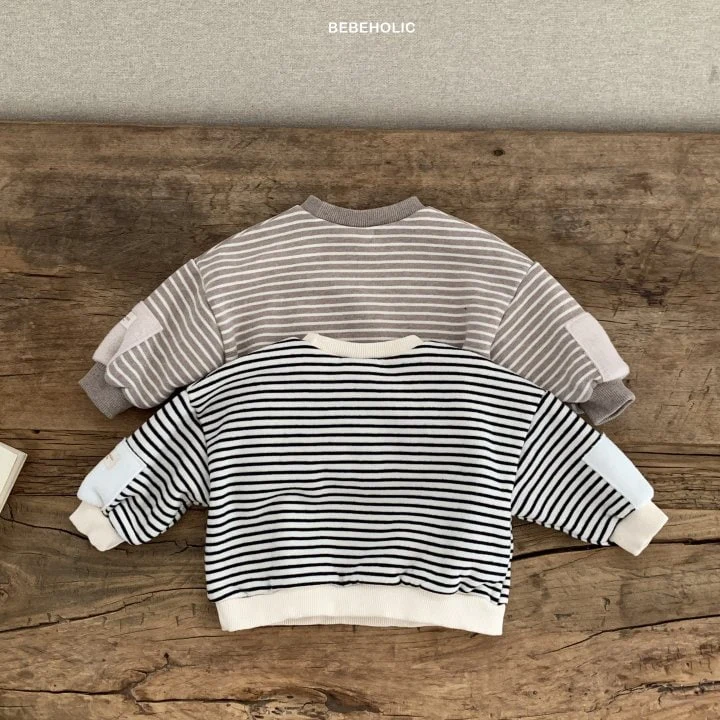 Bebe Holic - Korean Children Fashion - #prettylittlegirls - Stripe Kids Sweatshirts - 8