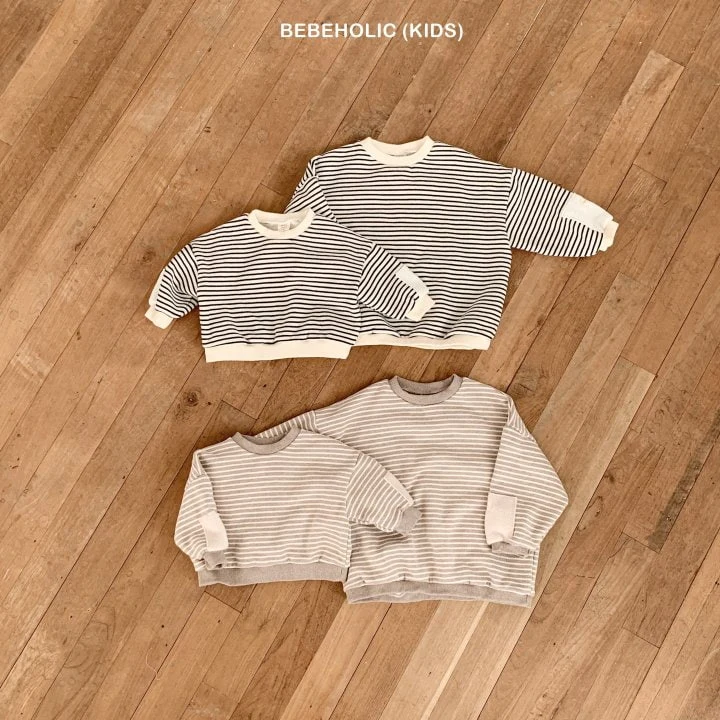 Bebe Holic - Korean Children Fashion - #stylishchildhood - Stripe Kids Sweatshirts - 11