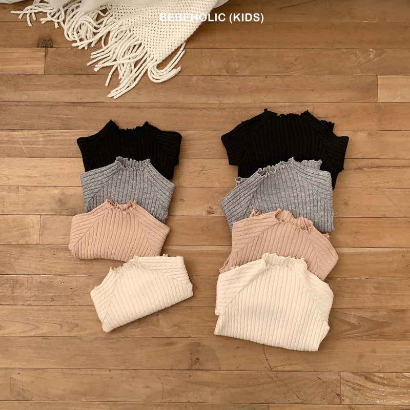 Bebe Holic - Korean Children Fashion - #todddlerfashion - Twist Knit Kids Tee - 7