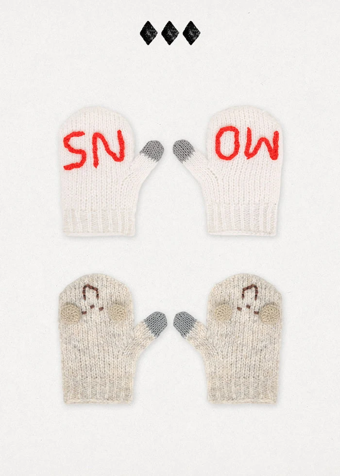 Bien A Bien - Korean Children Fashion - #childofig - Mitton Knit Gloves