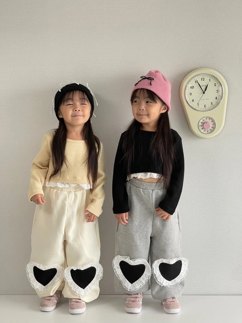 Bobo j - Korean Children Fashion - #designkidswear - Knee Heart Pants - 8