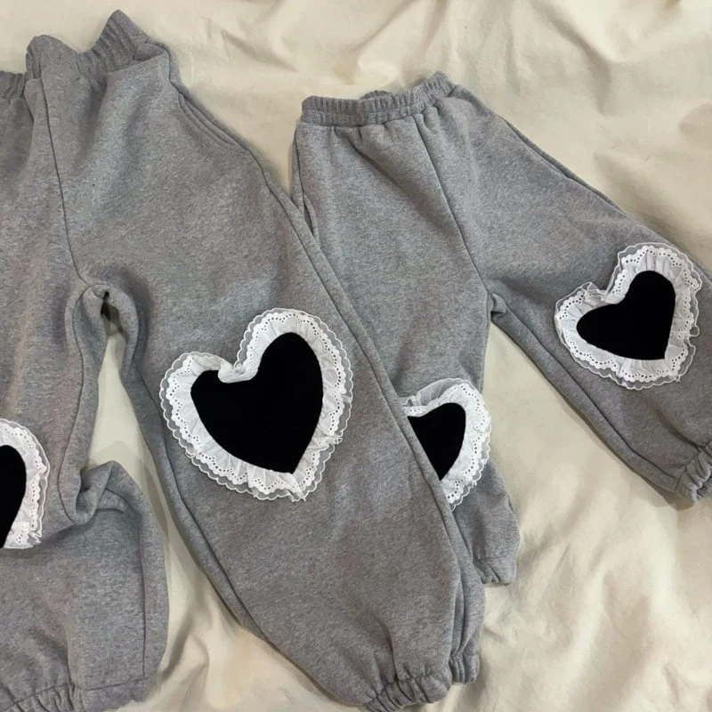 Bobo j - Korean Children Fashion - #kidsstore - Knee Heart Pants - 12