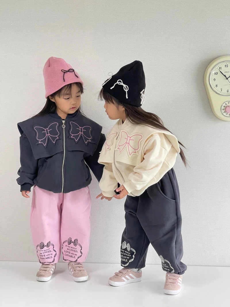 Bobo j - Korean Children Fashion - #todddlerfashion - Ribbon Zip-up - 5