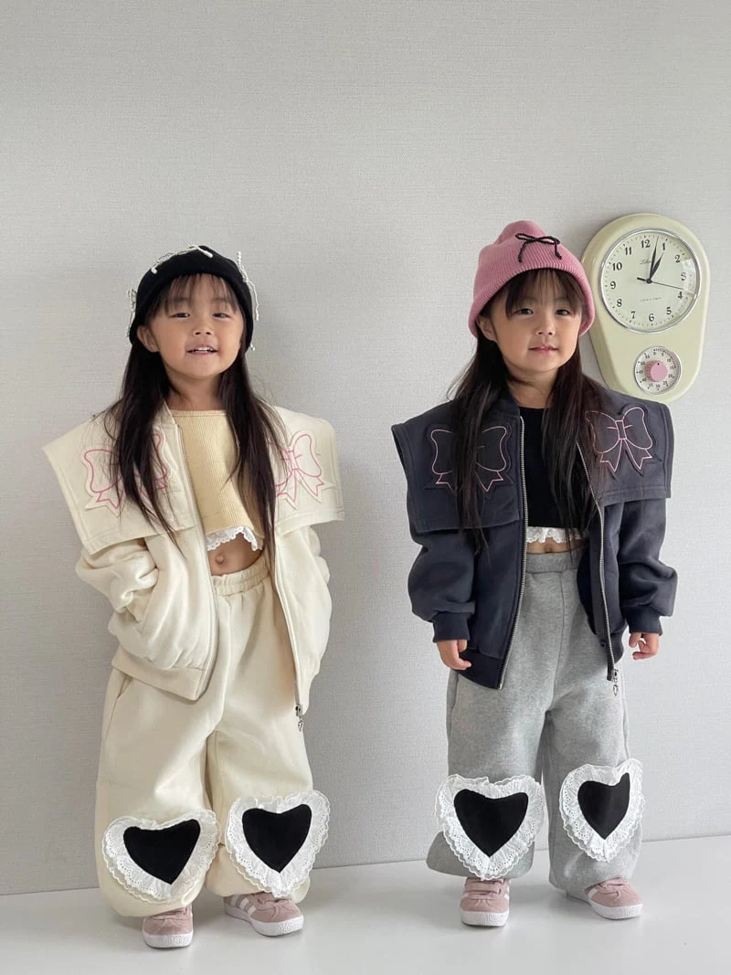 Bobo j - Korean Children Fashion - #todddlerfashion - Knee Heart Pants - 3