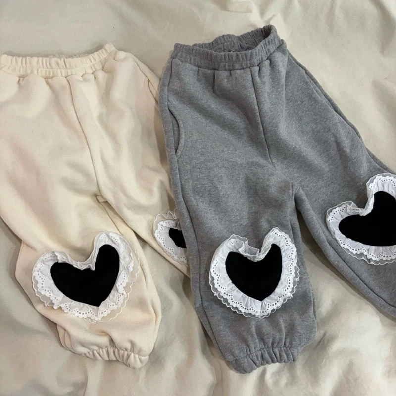 Bobo j - Korean Women Fashion - #momslook - Knee Heart Mom Pants